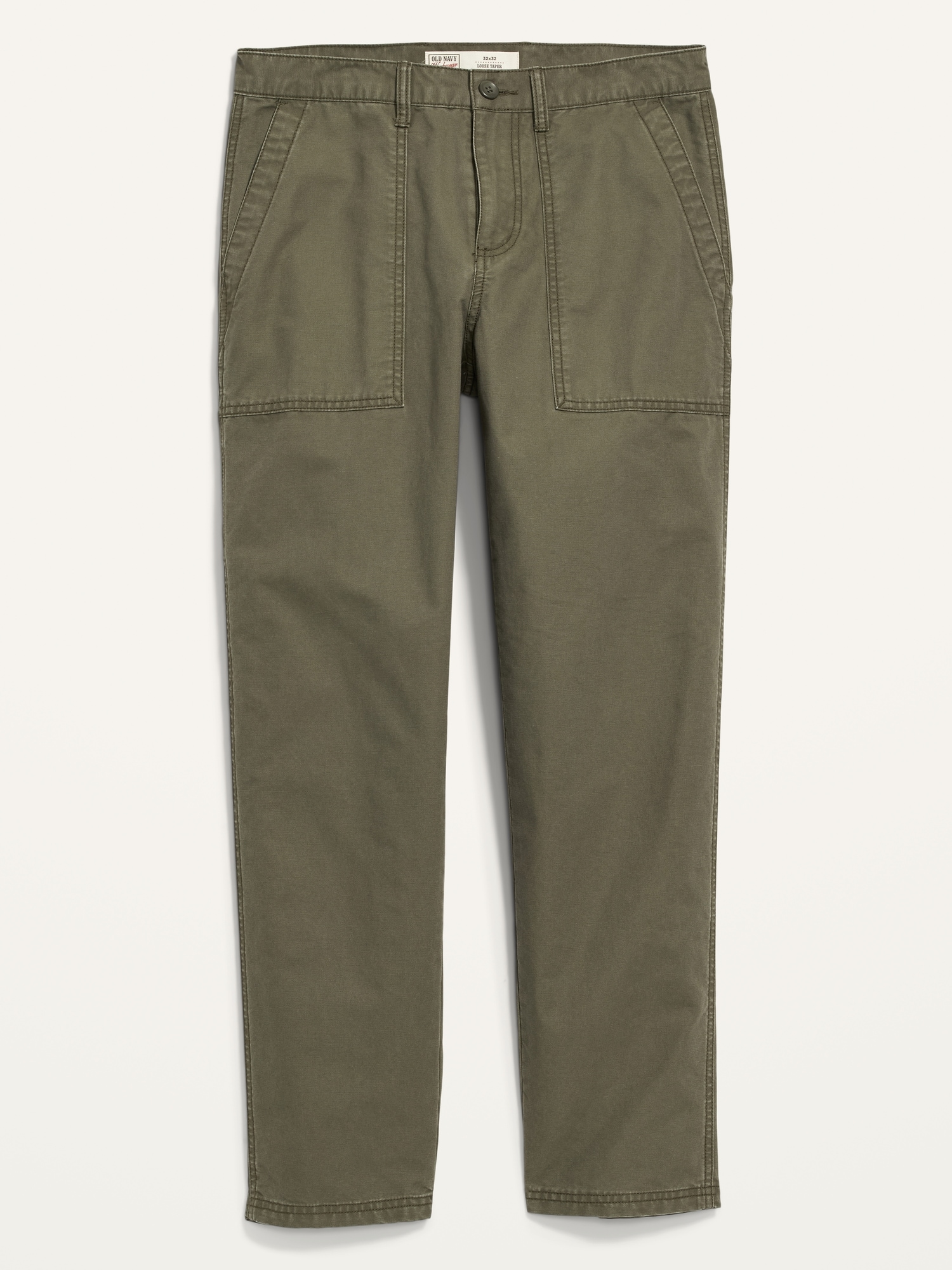 Loose Taper Non-Stretch Canvas Workwear Pants | Old Navy