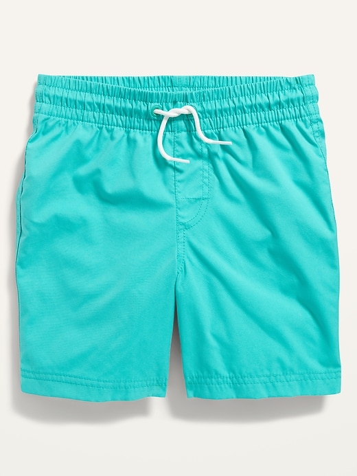 View large product image 1 of 2. Solid-Color Swim Trunks for Boys