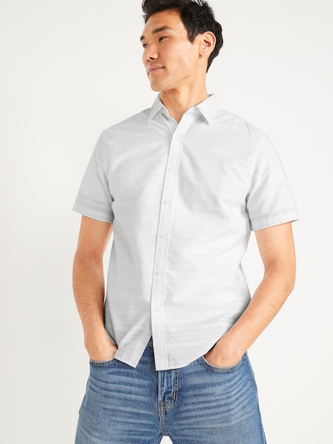 Classic Fit Textured Dobby Everyday Shirt