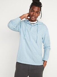 Workwear Henley T-Shirt Hoodie for Men 