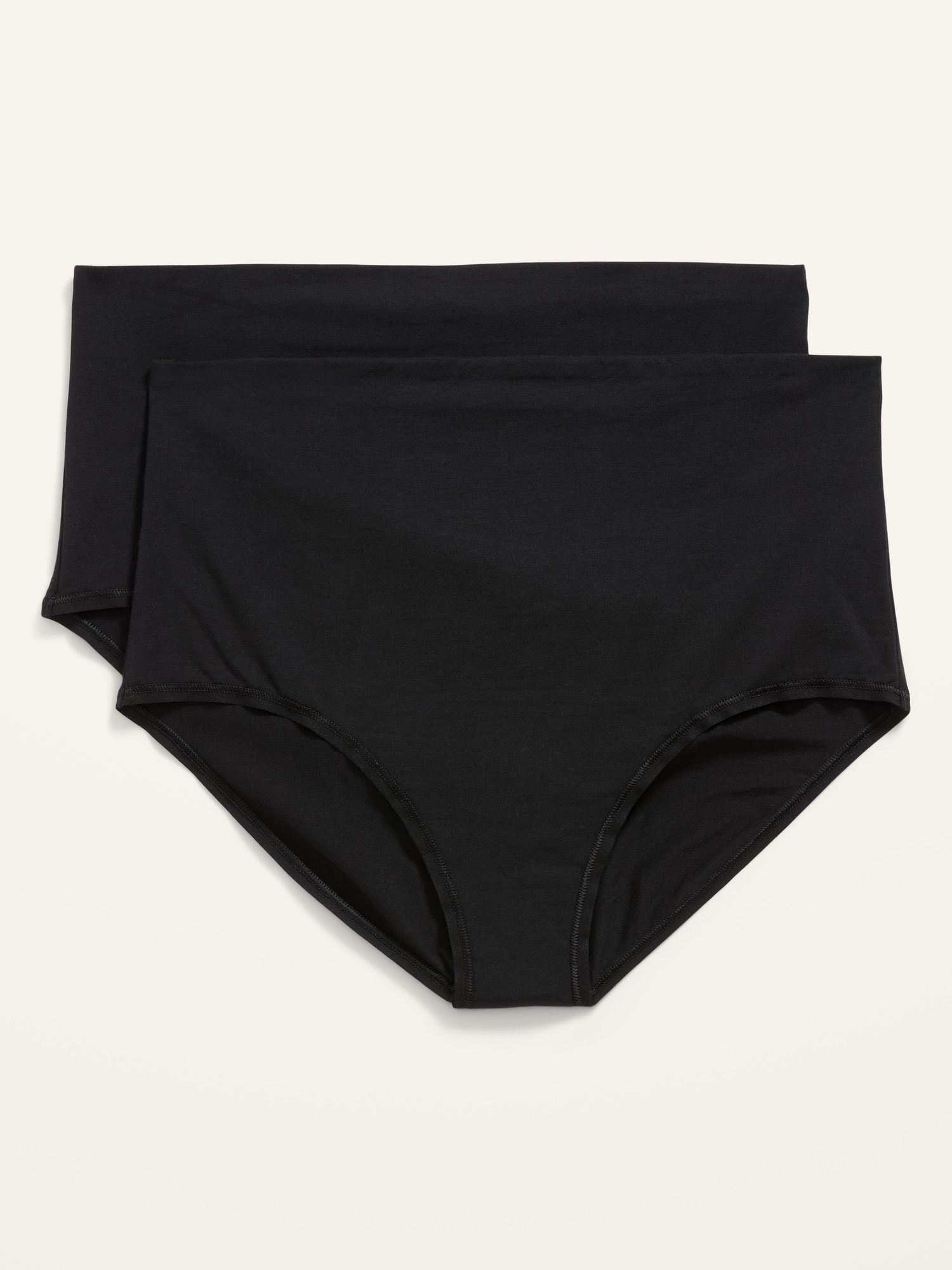 Old Navy Maternity 2-Pack Rollover-Waist Supima&#174 Cotton-Blend Hipster Underwear black. 1