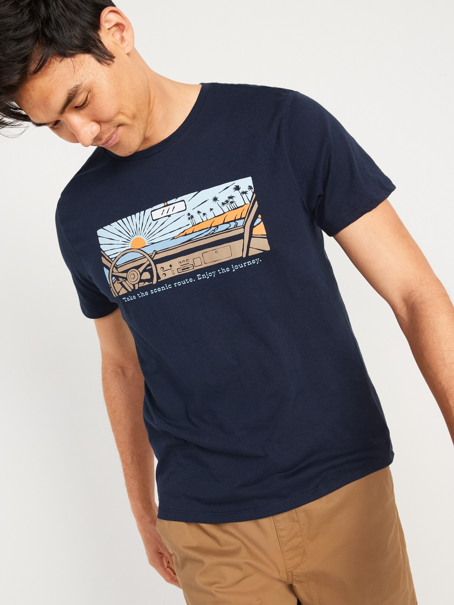 Soft-Washed Graphic T-Shirt for Men | Old Navy