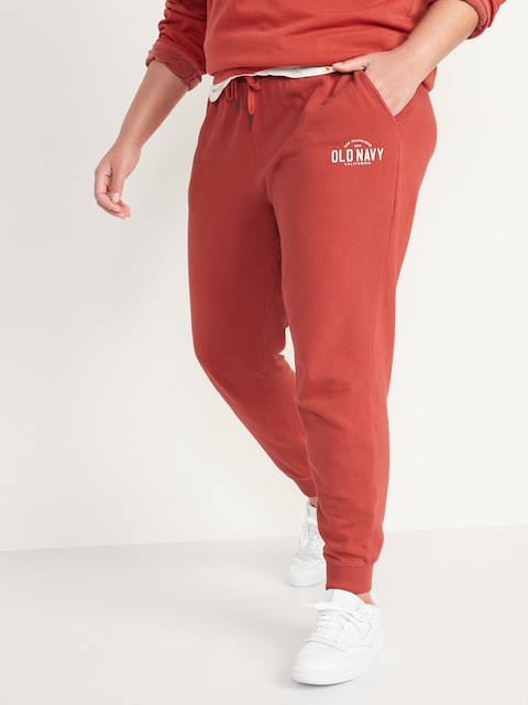 Mid-Rise Tie-Dyed Logo-Graphic Sweatpants