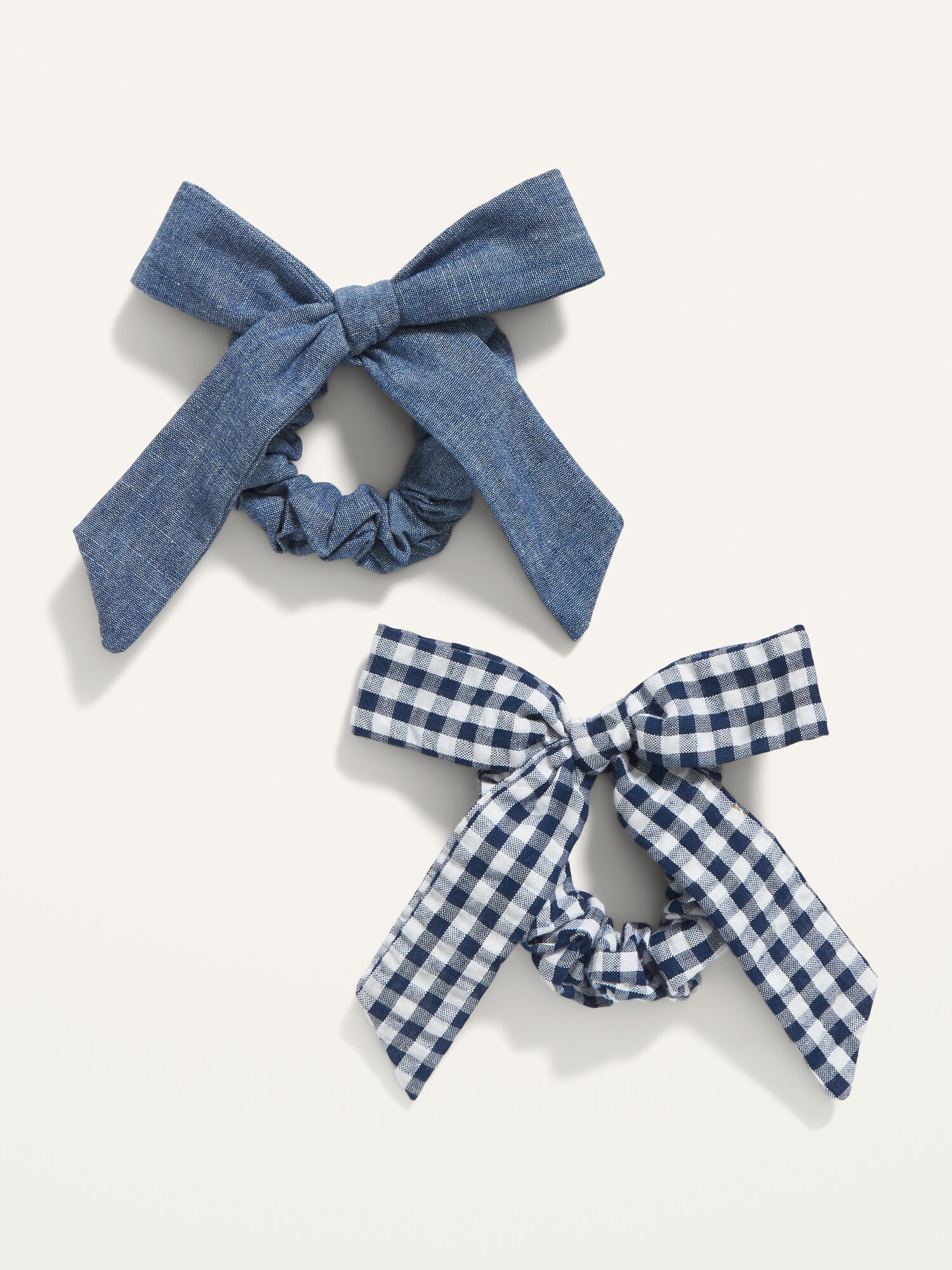 Old Navy Ribbon Bow Hair Tie 2-Pack for Women blue. 1