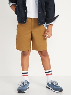 Built-In Flex Straight Twill Shorts for Boys (At Knee)