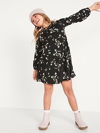 Tiered Printed Long-Sleeve Dress 2-Pack for Girls