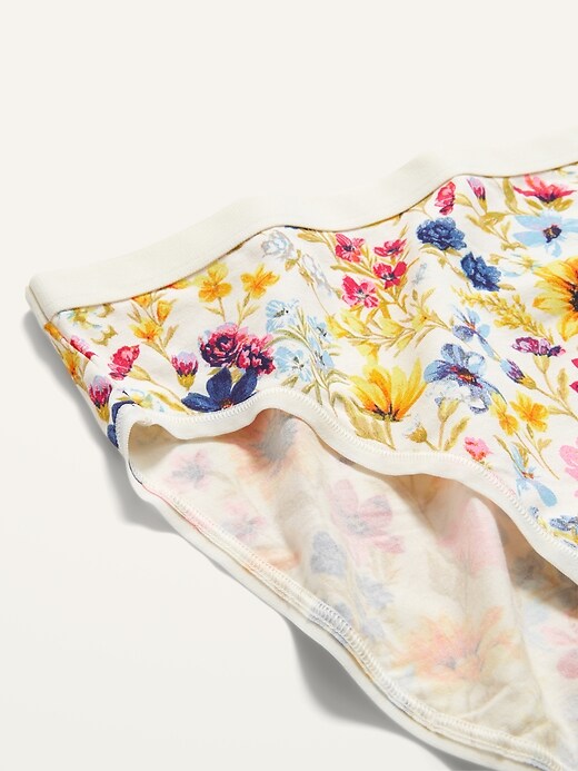 Women's Floral Print Cotton Bikini Underwear - Auden™ Copper XXL