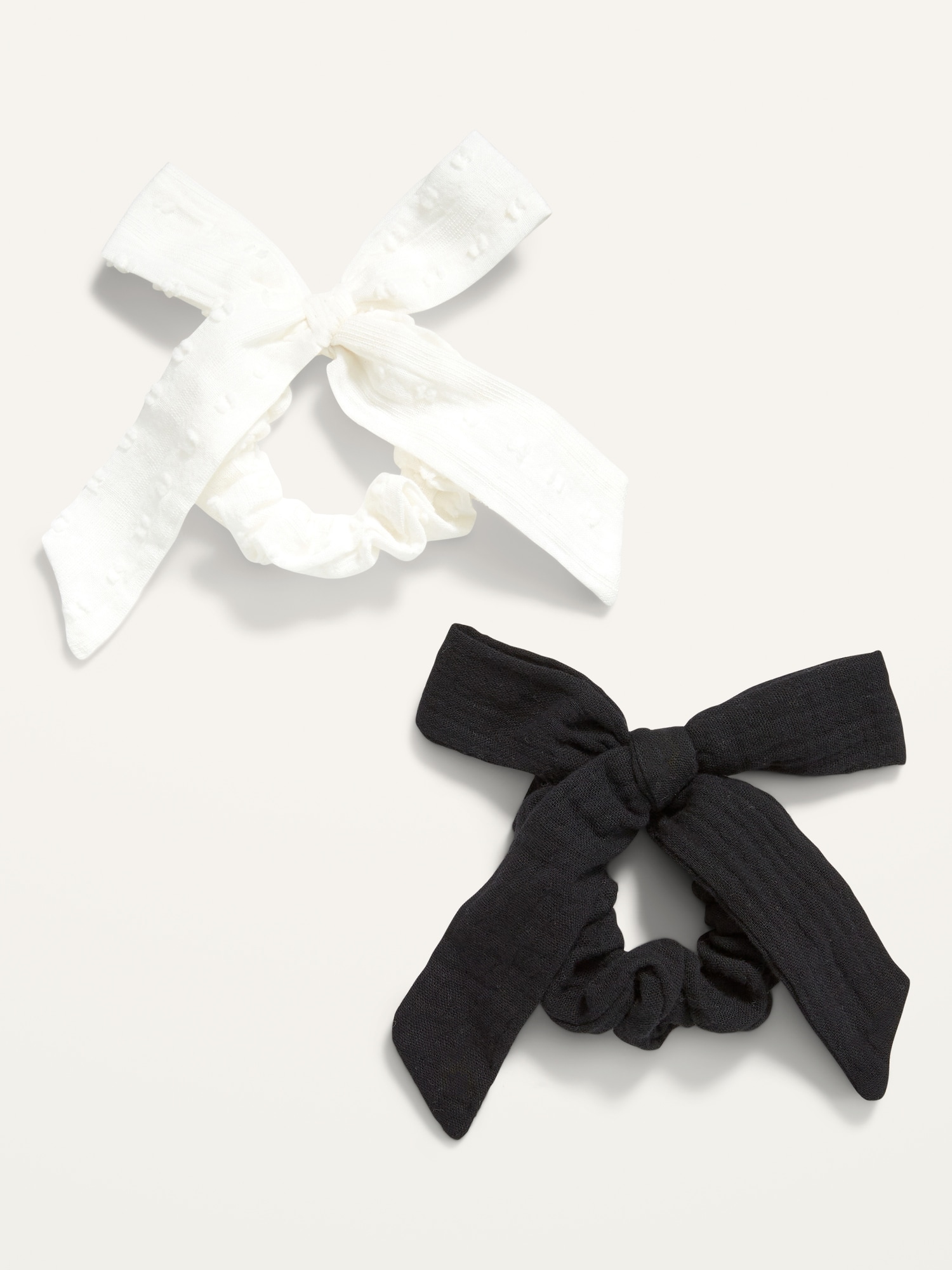 Old Navy Ribbon Bow Hair Tie 2-Pack for Women black. 1