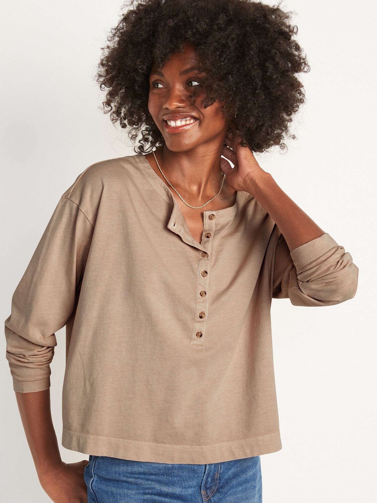 old navy women's henley shirts