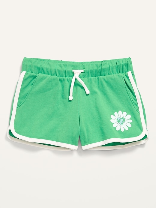 View large product image 2 of 3. Jersey-Knit Dolphin-Hem Cheer Shorts