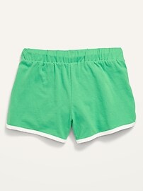 View large product image 3 of 3. Jersey-Knit Dolphin-Hem Cheer Shorts