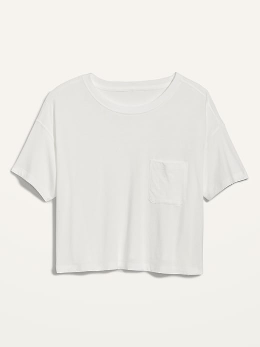 Image number 4 showing, Short-Sleeve Cropped Oversized T-Shirt for Women