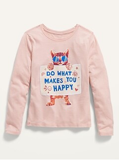 Graphic Long-Sleeve T-Shirt for Girls