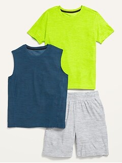 Breathe ON T-Shirt, Tank Top & Shorts 3-Pack for Boys