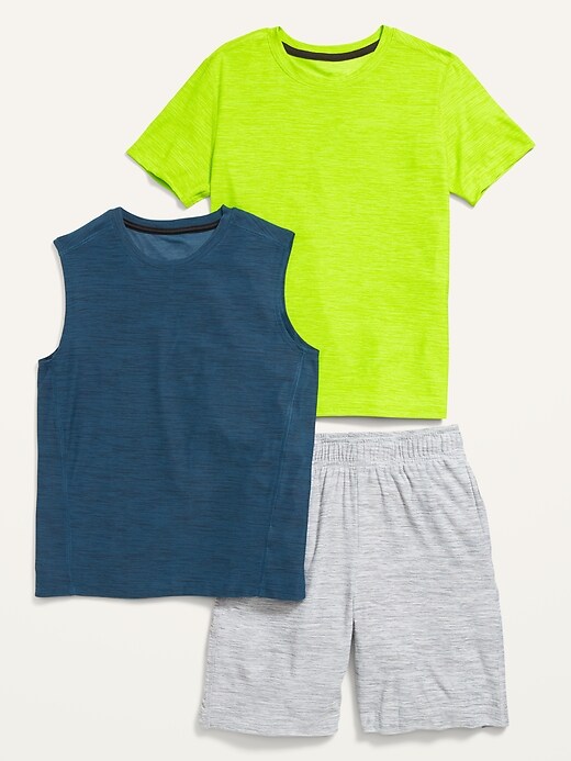 View large product image 1 of 1. Breathe ON T-Shirt, Tank Top & Shorts 3-Pack for Boys