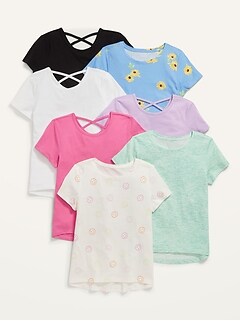 Softest Short-Sleeve T-Shirt Variety 7-Pack for Girls