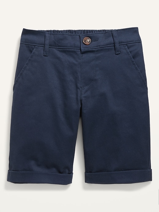 View large product image 1 of 1. Uniform Clean Slate Stain-Repellent Bermuda Shorts for Girls