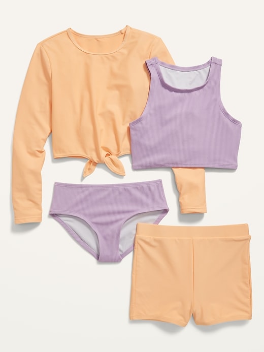 View large product image 1 of 2. 4-Piece Tankini Swim Set for Girls
