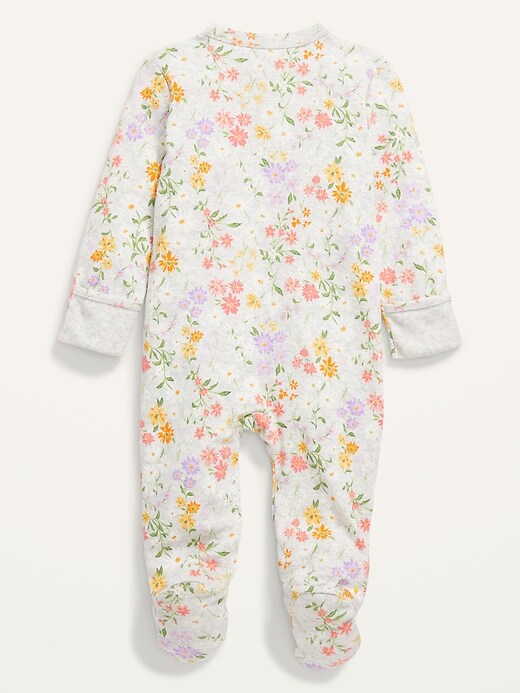 View large product image 2 of 3. Unisex Sleep & Play Footed One-Piece & Headband Layette Set for Baby