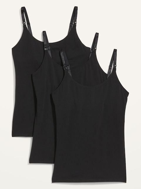 Maternity First Layer Nursing Cami Top 3-Pack