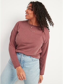 Long-Sleeve Vintage Loose T-Shirt for Women