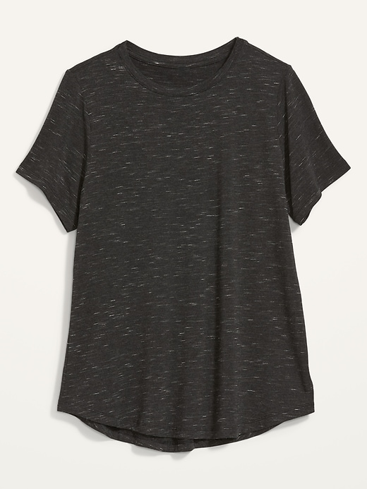 Image number 4 showing, Luxe Space-Dye Crew-Neck T-Shirt for Women