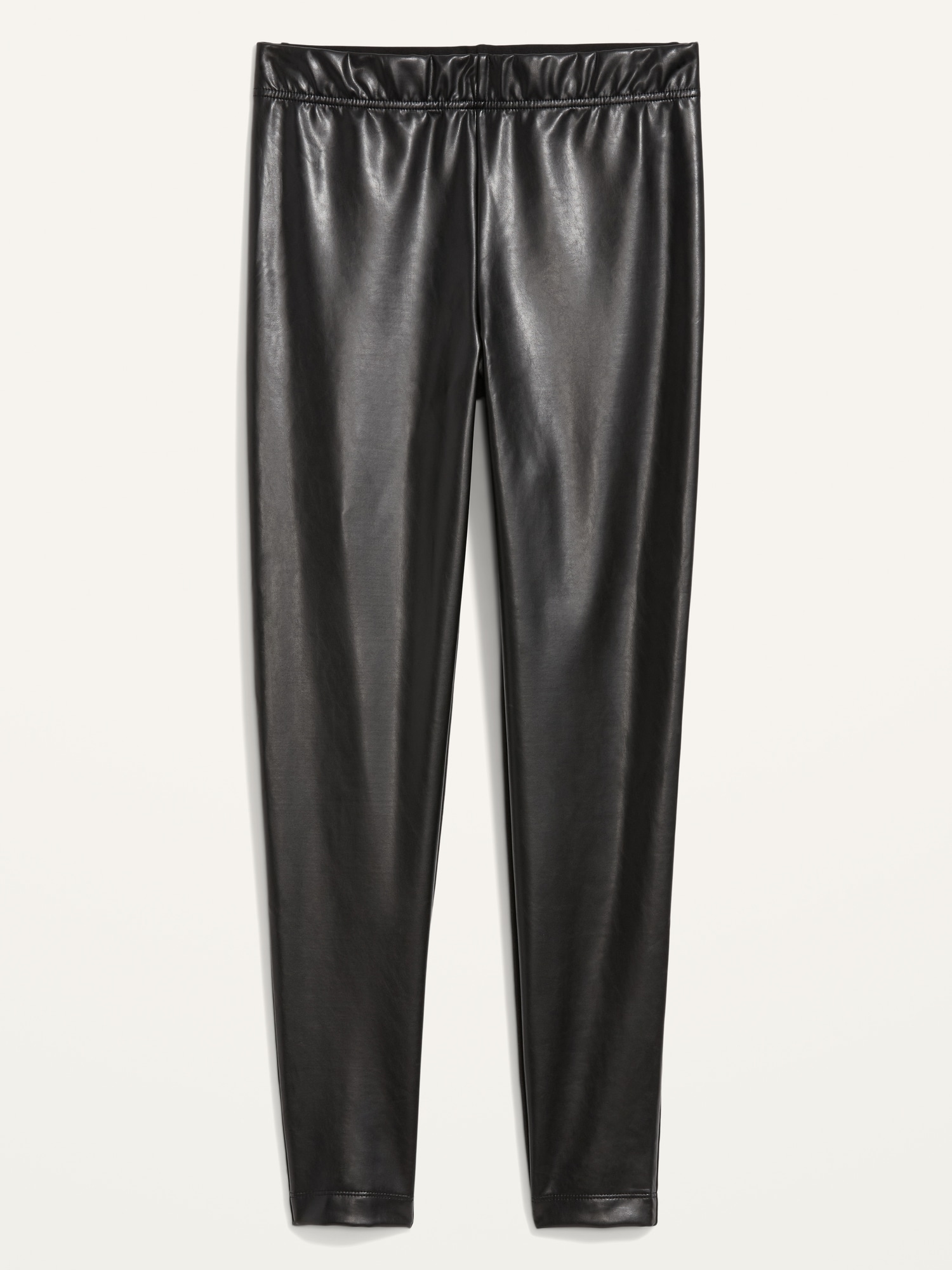 Rubelle Faux Leather Zip Detailed Thermal High Waist Leggings