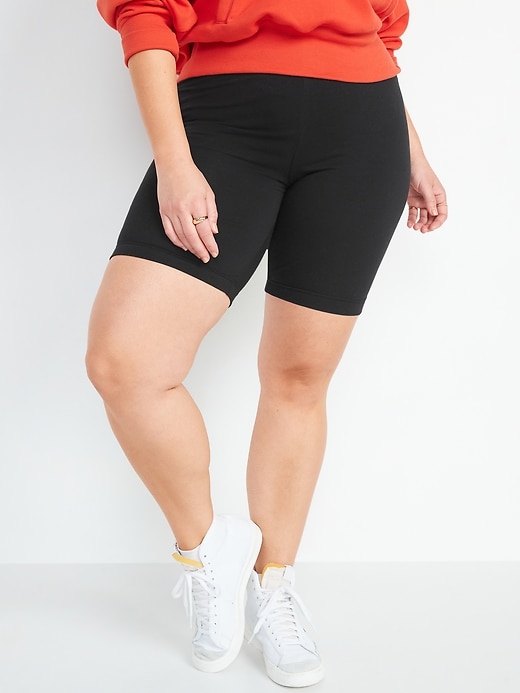 Image number 1 showing, High-Waisted Biker Shorts -- 8-inch inseam