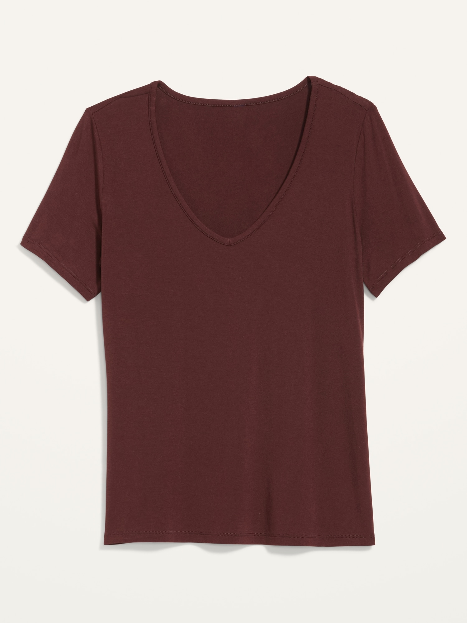 Brown v neck outlet t shirt