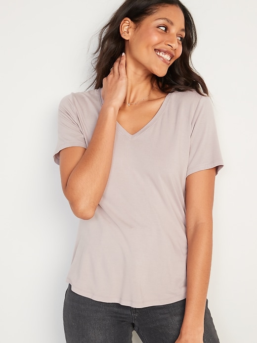 Image number 5 showing, Luxe V-Neck T-Shirt