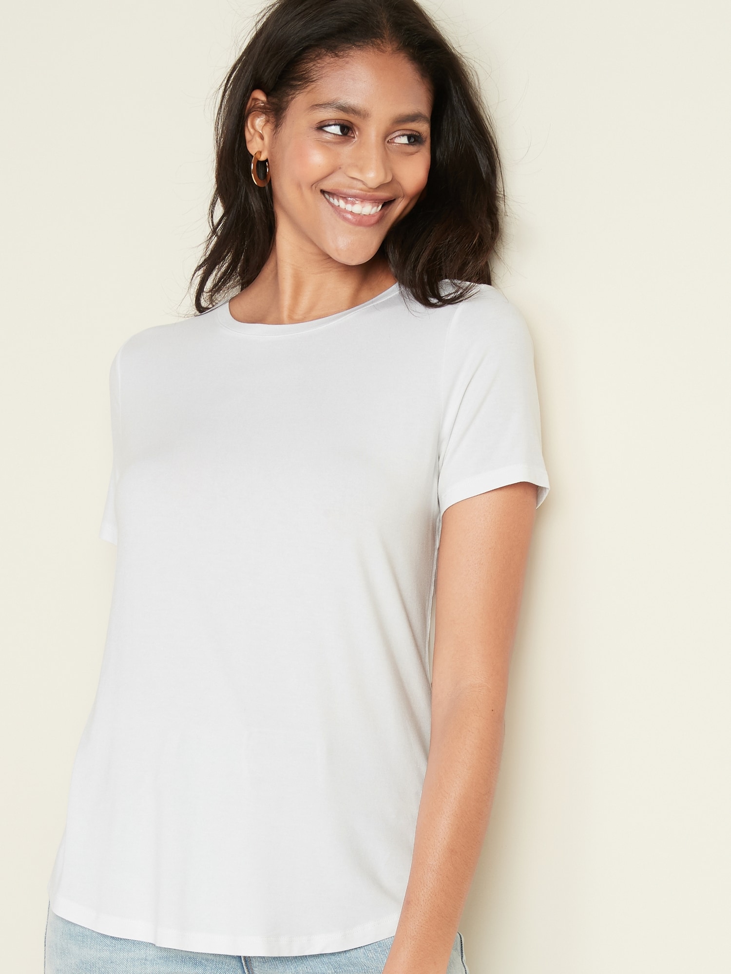 luxe crew neck tee old navy