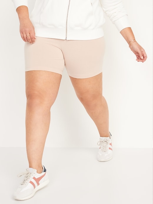 Image number 7 showing, High-Waisted Jersey Biker Shorts -- 6-inch inseam