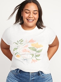 T-shirt passe-partout à manches courtes à imprimé pour Femme