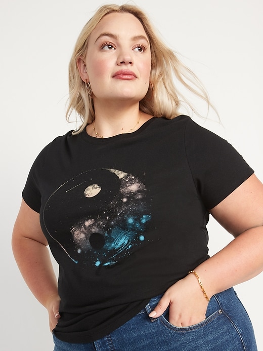 Image number 7 showing, Short-Sleeve Graphic EveryWear Tee for Women