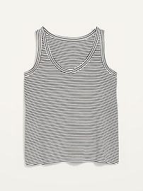 Luxe V-Neck Striped Swing Tank Top for Women