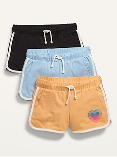 Dolphin-Hem Cheer Shorts 3-Pack for Girls