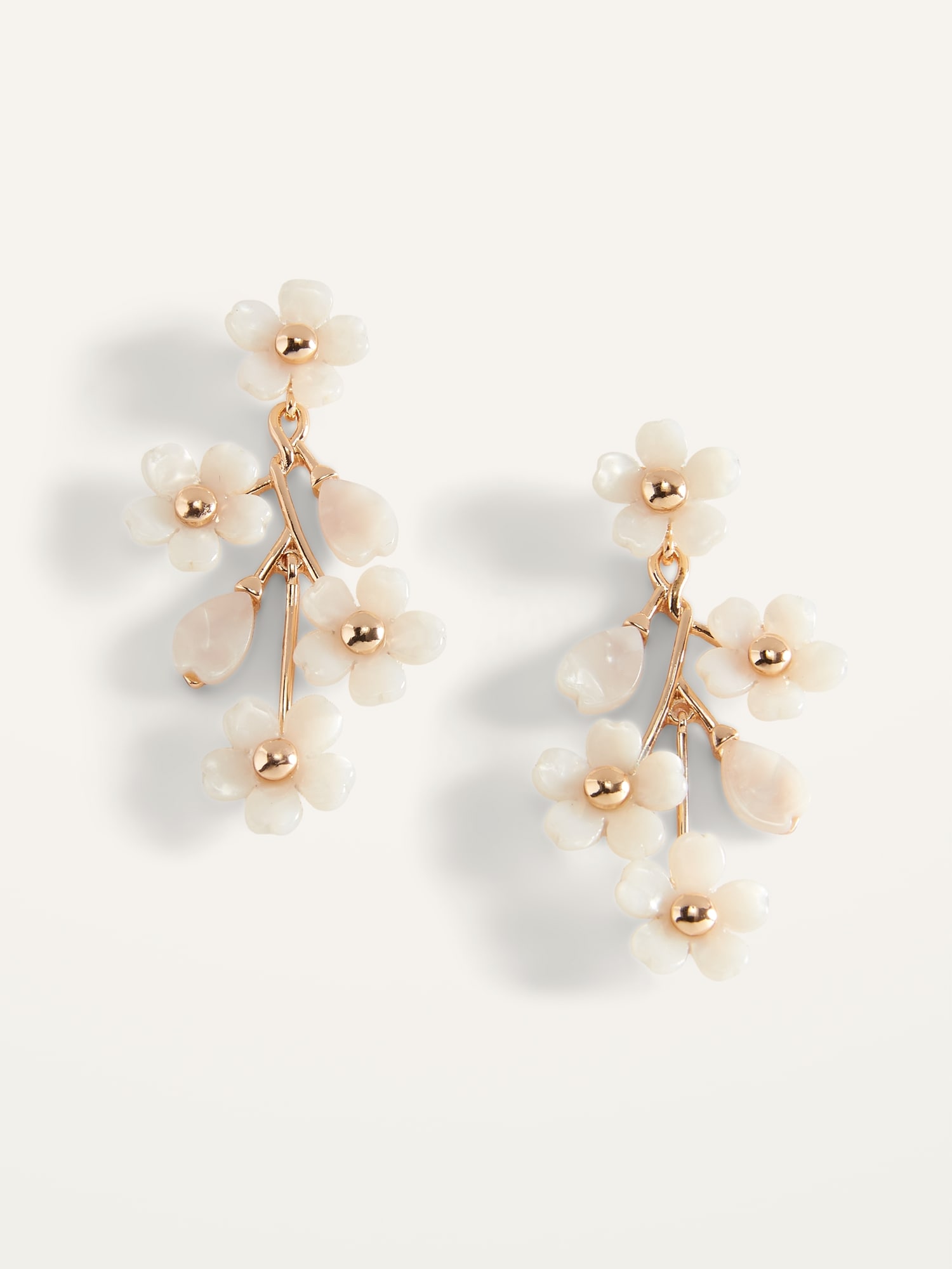 Flower on sale drop earrings