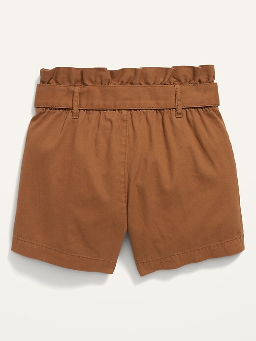 View large product image 2 of 2. Paperbag-Waist Utility Shorts for Girls