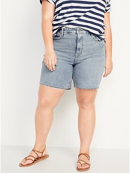 High-Waisted O.G. Straight Cut-Off Jean Shorts for Women -- 7-inch inseam