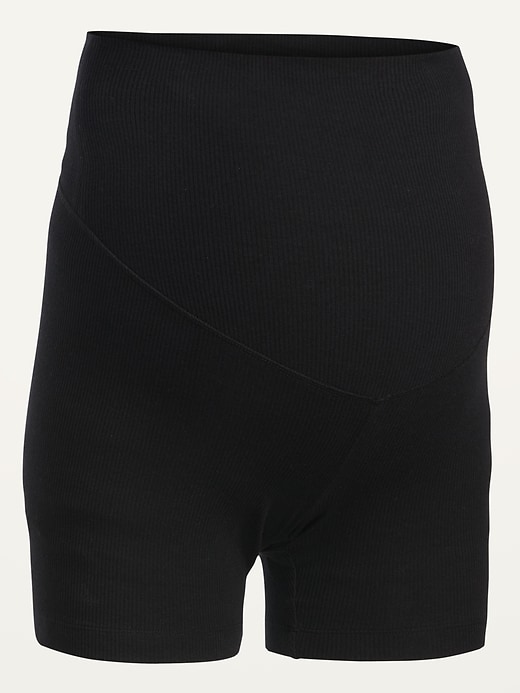 Image number 4 showing, Maternity Full-Panel Biker Shorts -- 6-inch inseam