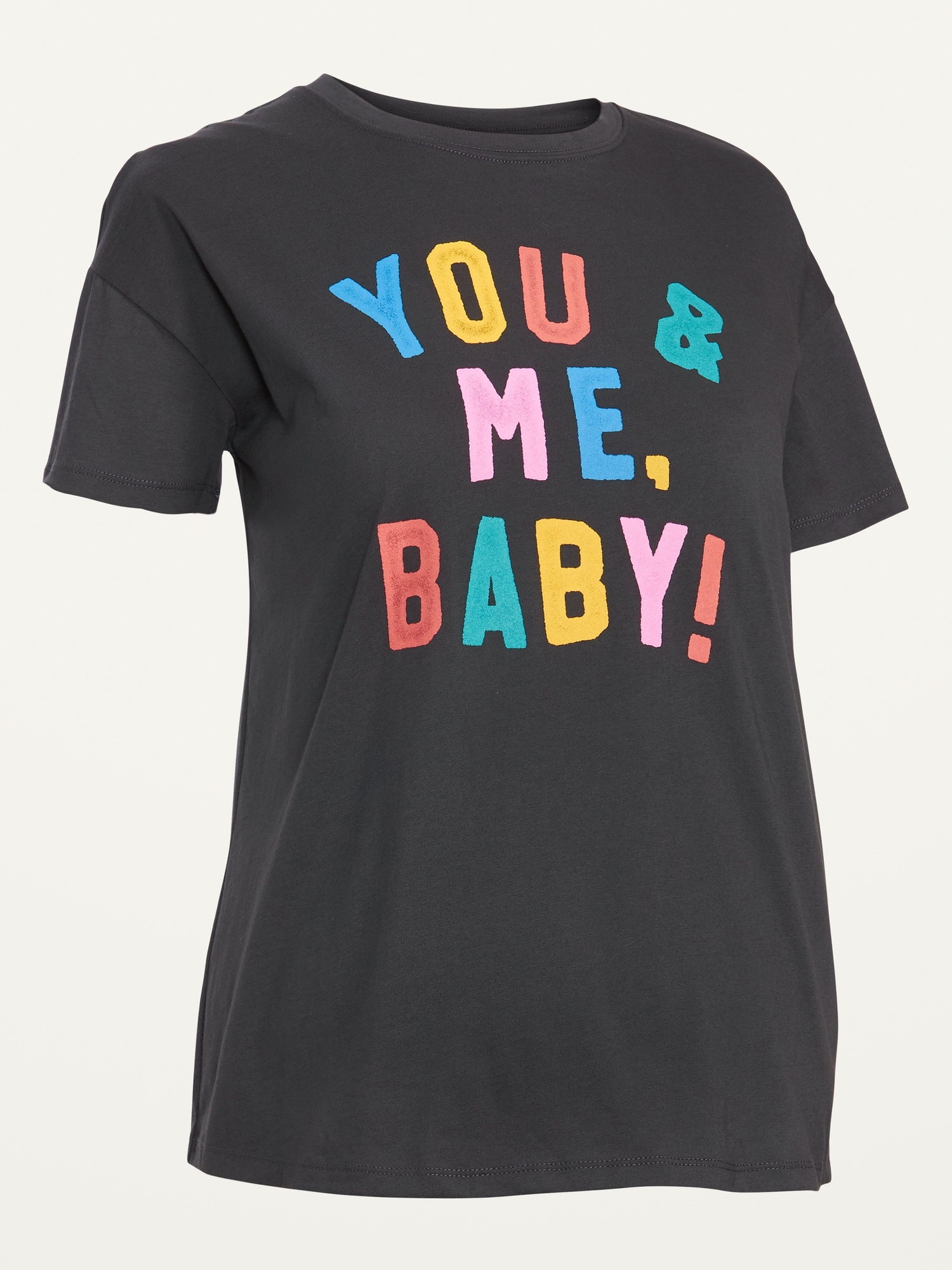 Maternity Double-Layer Graphic Nursing T-Shirt