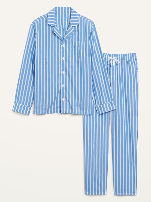 Image number 1 showing, Striped Poplin Pajamas Set