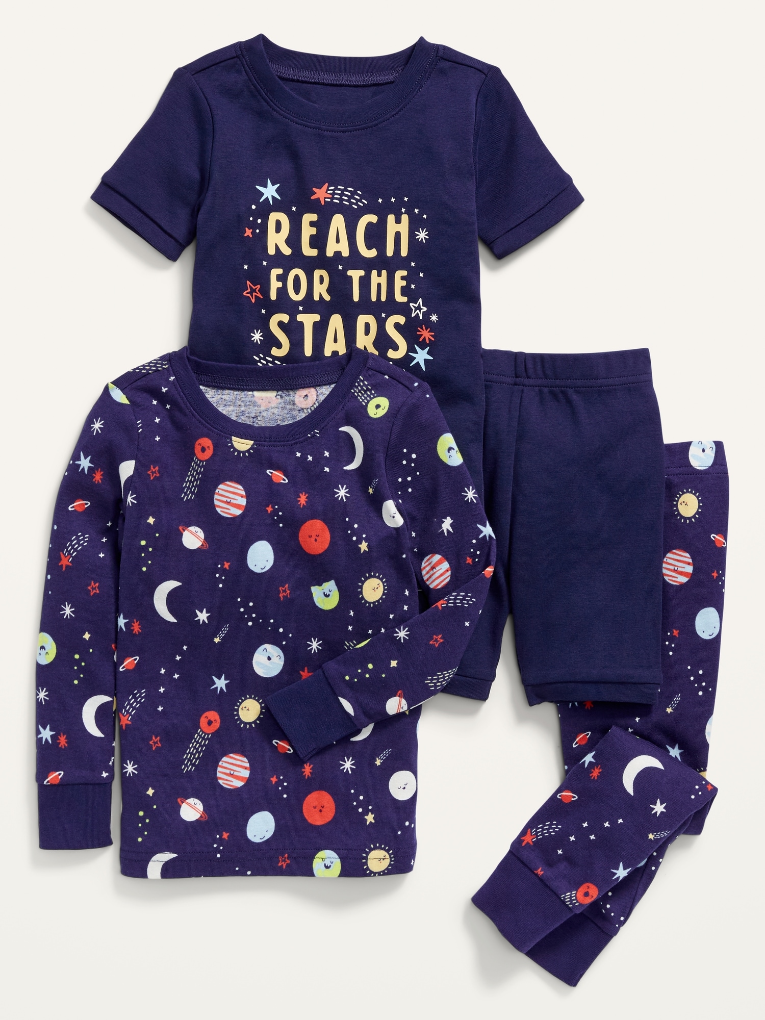 Unisex 4 Piece Graphic Pajama Set for Toddler Baby Old Navy