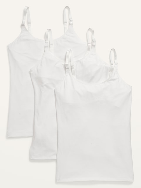 Maternity First Layer Nursing Cami Top 3-Pack