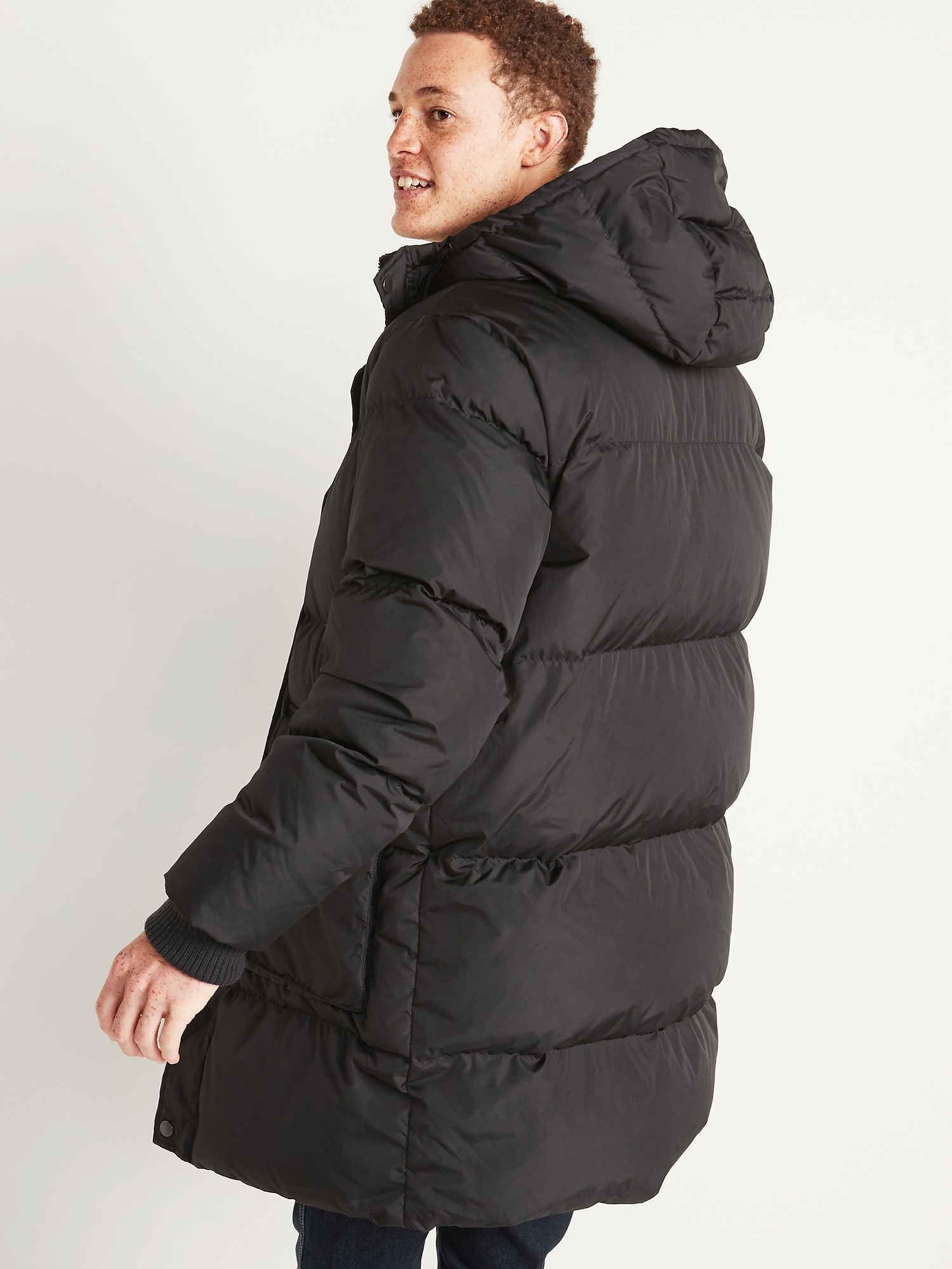 Frost-Free Water-Resistant Hooded Puffer Parka Coat for Men | Old Navy