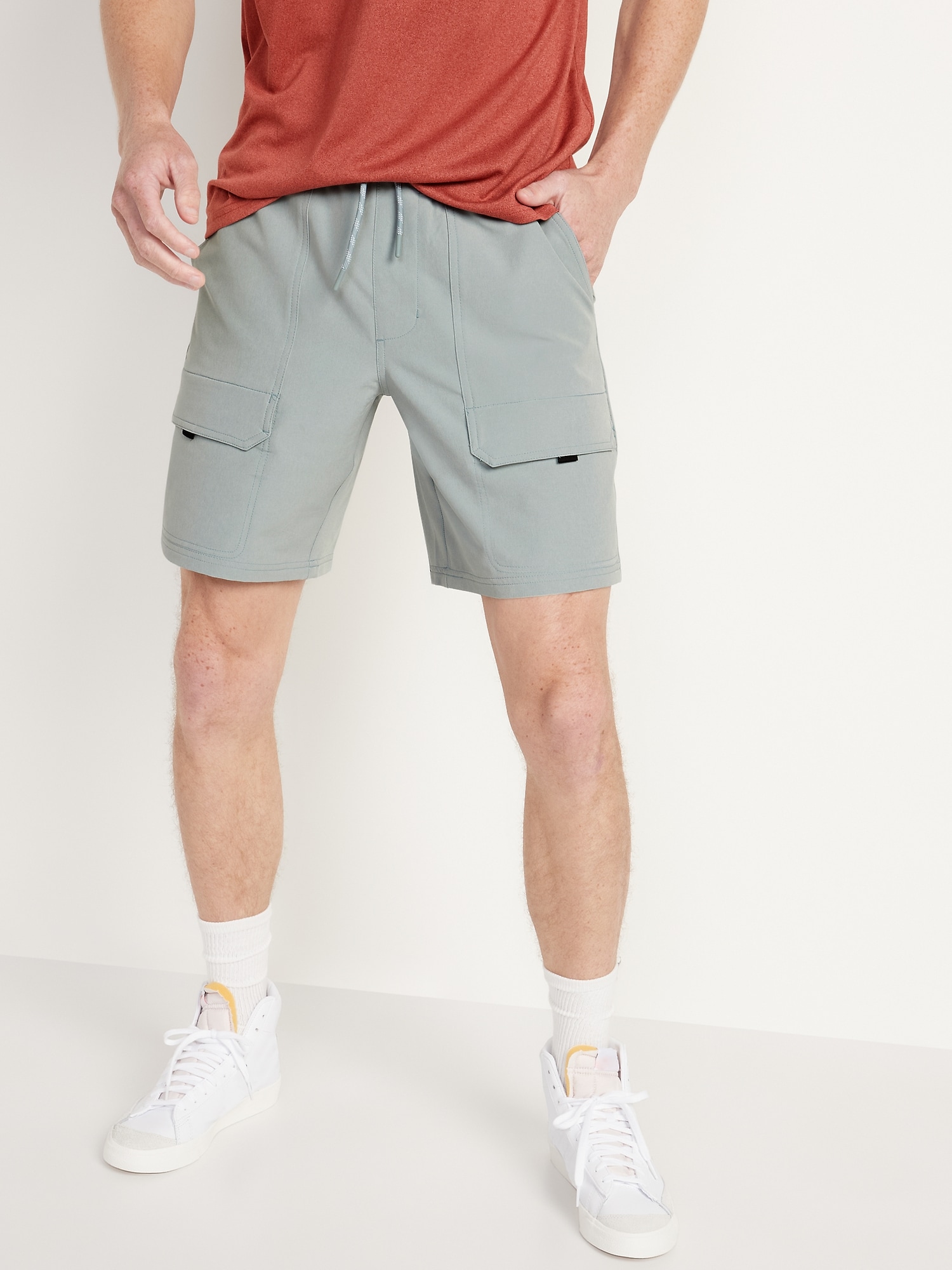 StretchTech WaterRepellent Cargo Hike Shorts for Men 9inch inseam