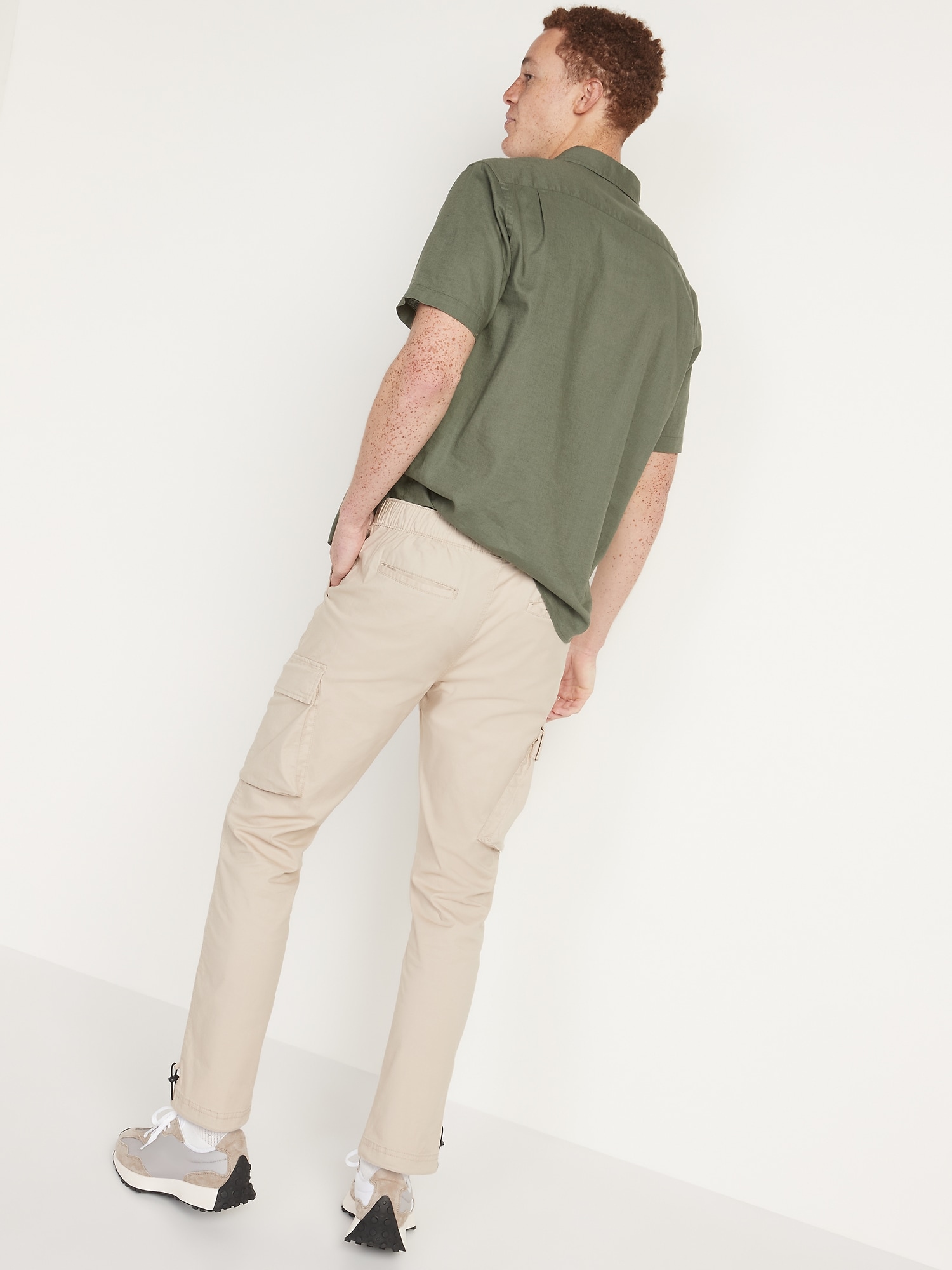 Express Men, Solid Drawstring Cargo Pant in Thicket