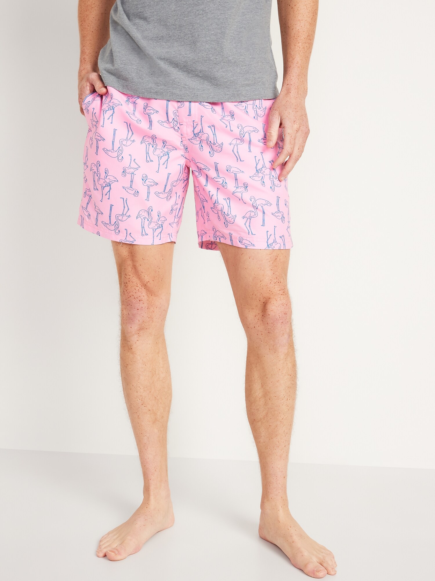 Printed Swim Trunks for Men --7-inch 