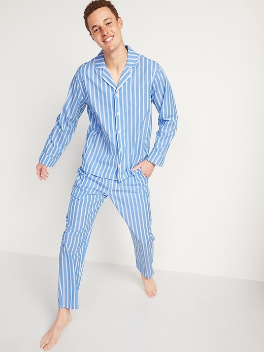 Image number 3 showing, Striped Poplin Pajamas Set