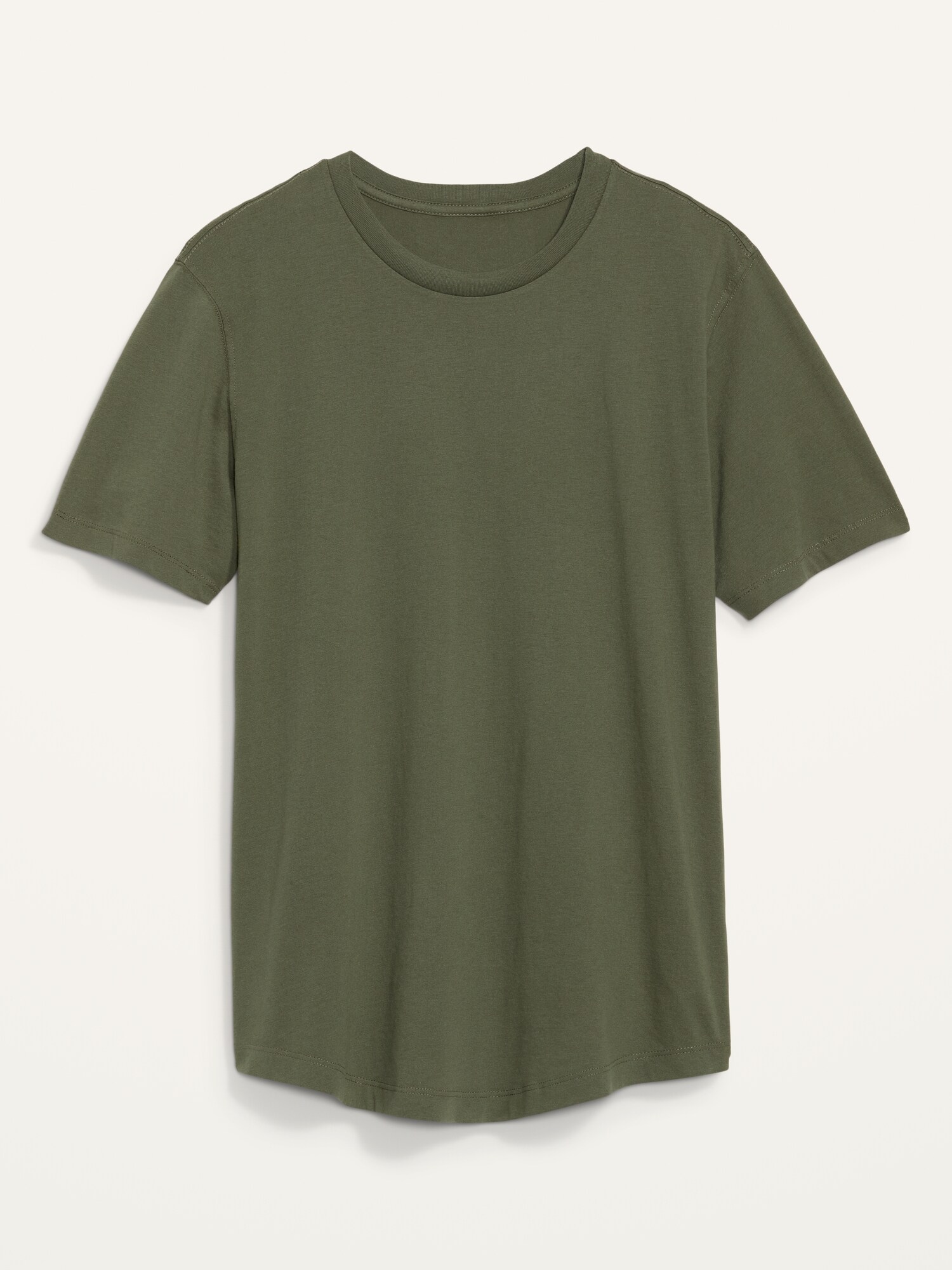 Old Navy Soft-Washed Curved-Hem T-Shirt for Men green. 1